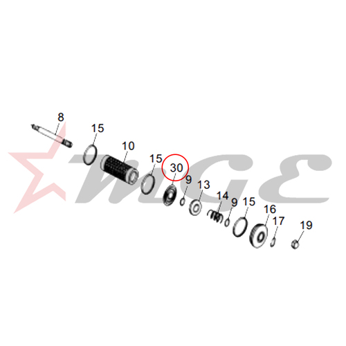 Spring Cap For Royal Enfield - Reference Part Number - #500616/A