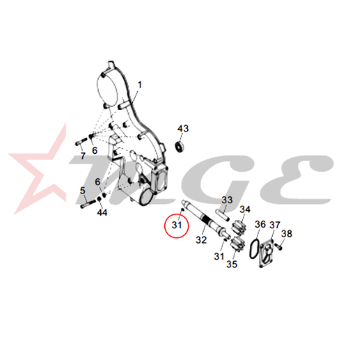 Key Oil Pump Shaft For Royal Enfield - Reference Part Number - #500635/A