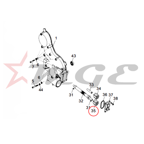 Drive Gear, Scavenge Pump For Royal Enfield - Reference Part Number - #500606/3