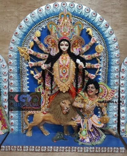 Small Panch Chala Fiberglass Durga Idol
