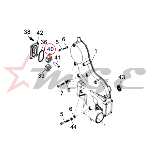 Driven Gear, Feed Pump For Royal Enfield - Reference Part Number - #500602/3, #500602/A
