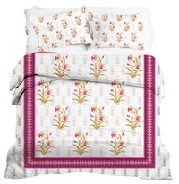 Gifty_Ethanic Cotton Double Bedsheet with 2Pillow Cover