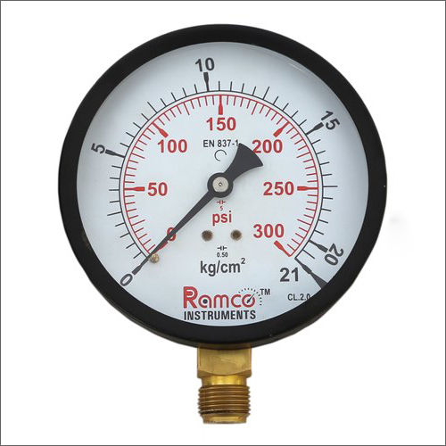 Black Utility Pressure Gauge