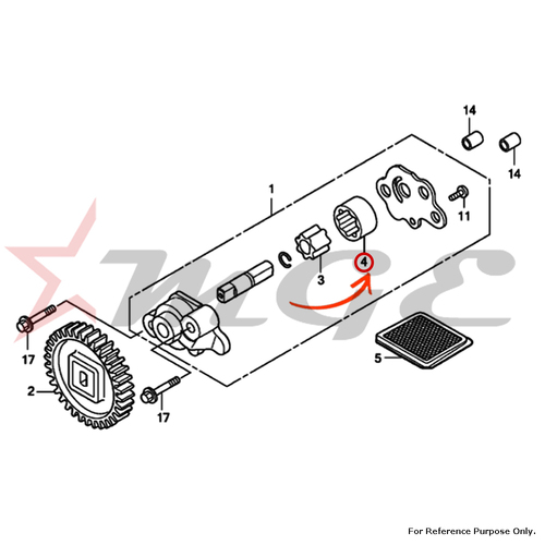 Rotor, Oil Pump Outer For Honda CBF125 - Reference Part Number - #15332-KTE-910