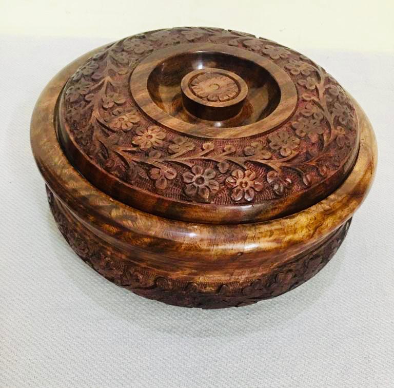 Floral Carved, Chapati Box