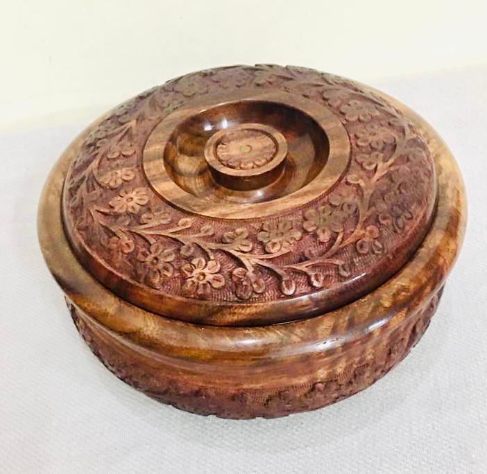 Floral Carved, Chapati Box