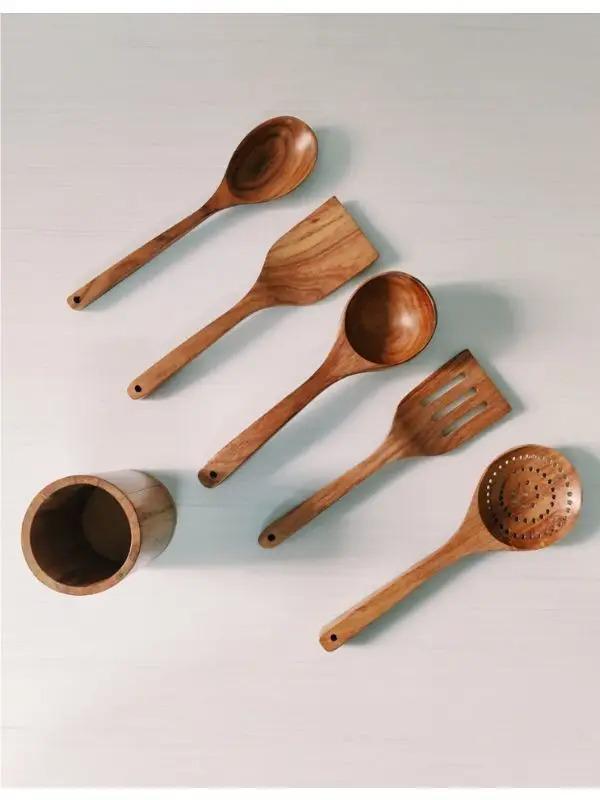 Spatula and Ladles with Holder