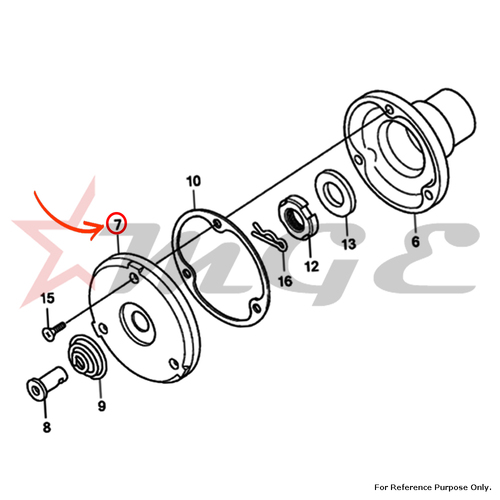 Cap, Oil Filter Rotor For Honda CBF125 - Reference Part Number - #15436-KRM-840