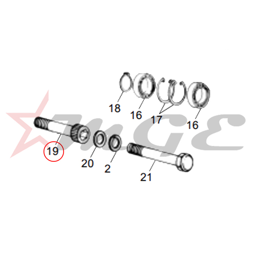 M6X55 Socket Bolt For Royal Enfield - Reference Part Number - #142598