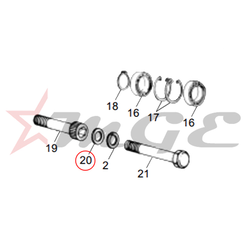 Machined Washer For Royal Enfield - Reference Part Number - #141061/1, #145081