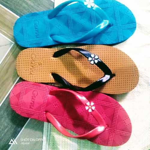 Ladies Plain Colored Rubber Slipper