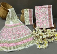 Cotton suits With Cotton Duptta Block Printed Unstitched Suits