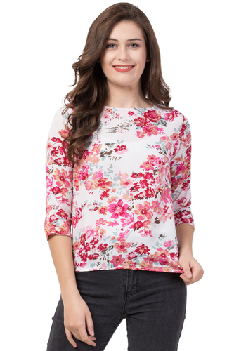 LADIES TOP - Lightweight Georgette, V-Neck, Pullover, Multicolor, Full Sleeve, Hip Length | Breathable, Stylish, Regular Fit