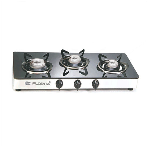 3 Burner Manual Glass Top Gas Stove