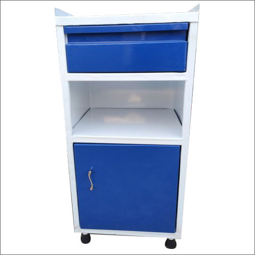 Blue and White Mild Steel Hospital Bedside Locker