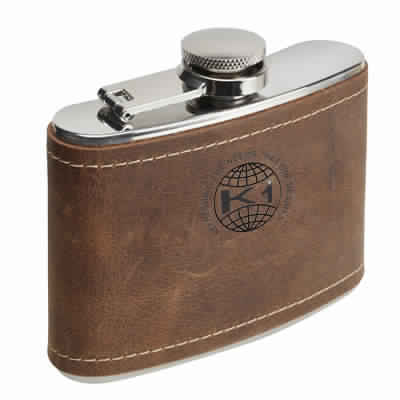 Stainless Steel Leather Hip Flask