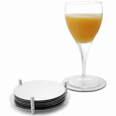 Stainless Steel Round Coaster Set (1)