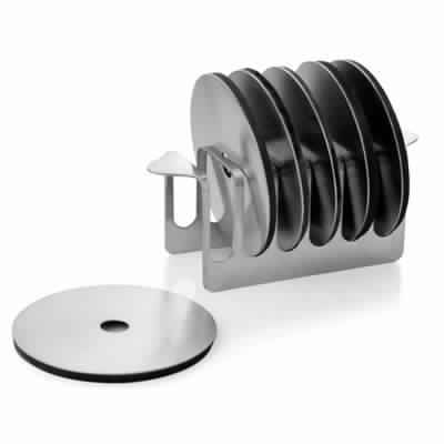 Stainless Steel Round Coaster Set (3)