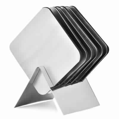 Stainless Steel Square Coaster Set (3)