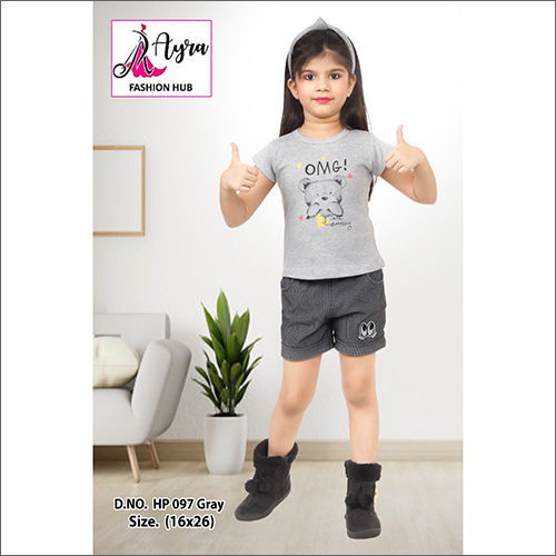 Girls Grey Hot Pant