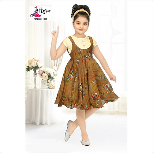 Girls Designer Rayon Frock Age Group: Kids