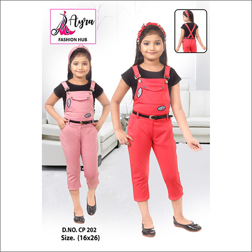 Available In Different Color 16X26 Fancy Kids Jumpsuit
