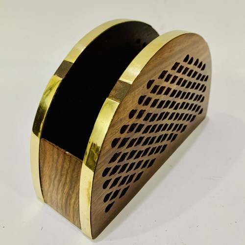 D Net, Napkin Holder with Brass Inlay By CHOPRA TRADING CO