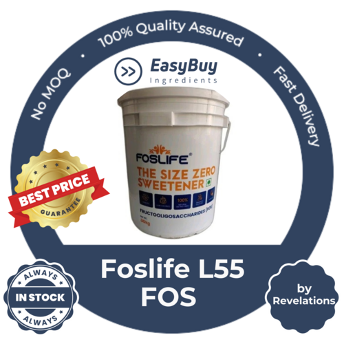 Fructooligosaccharide FOS L55 by Revelations Biotech - Liquid Prebiotic Dietary Fiber, 55% FOS Content, 80% Sweetness Compared to Sugar