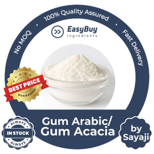 Gum Acacia by Sayaji - Acacia Gum Granules, Brown Solid Form | Emulsifier, Stabilizer, Thickener, Fiber for Beverages, Baked Goods, Confectionery