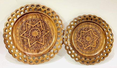 Unique Duo, Hand Carved Wall Decor (Set of 2)