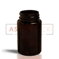PET Tablet / Capsule Round Amber Packer Bottle - 175ml