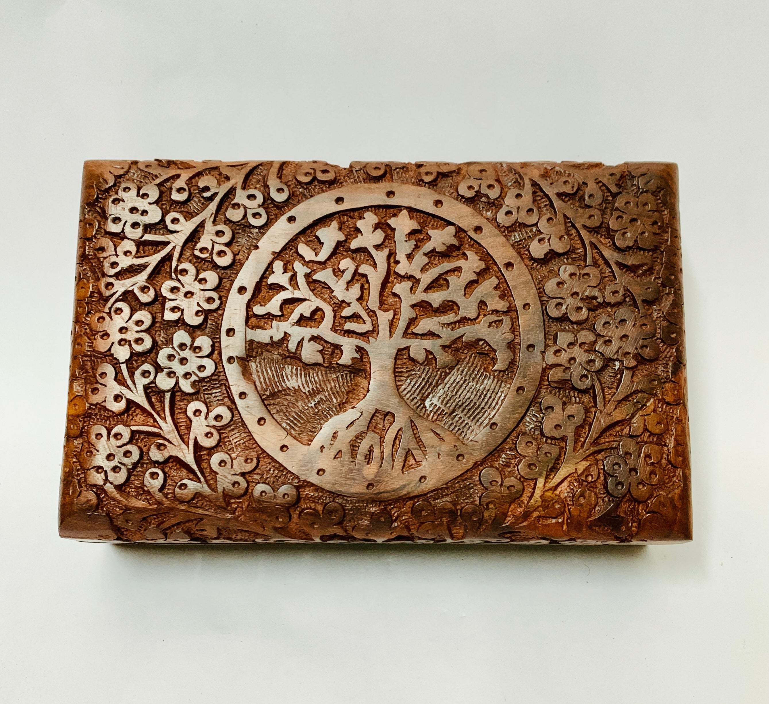 Tree of life, Multi Utility Box, Hand Carved