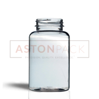 PET Tablet / Capsule Round Clear Packer Bottle - 250ml