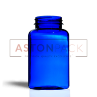 PET Tablet / Capsule Round Blue Packer Bottle - 250ml