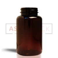 PET Tablet / Capsule Round Amber Packer Bottle - 300ml