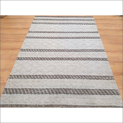 Striped Cotton Floor Mat Design: Modern