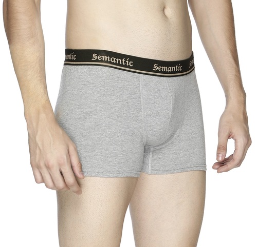 SEMANTIC COTTON Grey Melange TRUNKS - SOLID