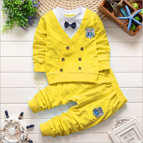 Boys Yellow Top And Bottom Sets