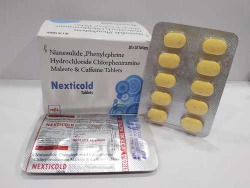 Nimesulide, Phenylephrine Hydrochloride Chlorpheniramine Maleate & caffeine Tablets