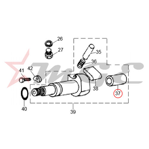 As Per Photo Bush, Lay Shaft For Royal Enfield - Reference Part Number - #112029/b, #111100