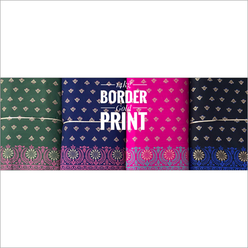 Ladies Garment Gold Printed Rayon Fabric