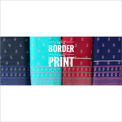 Kurti Gold Printed Rayon Fabric