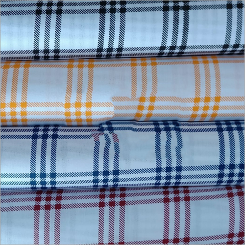 Pigment Check Rayon Printed Fabric