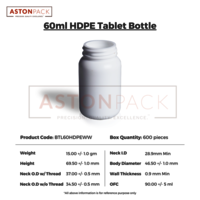HDPE Plastic Tablet & Capsule Bottle
