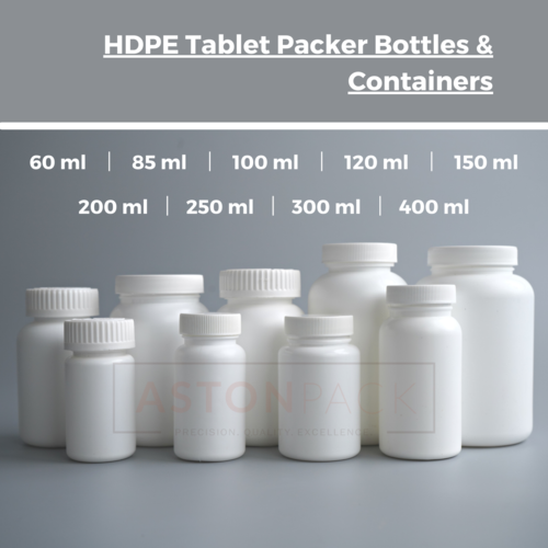 White Plastic Bottle To Pack Herbal Tablets (Pharma Grade)