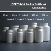 White Plastic Bottle To Pack Herbal Tablets (Pharma Grade)