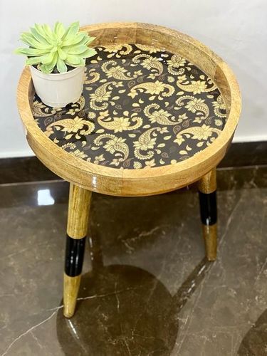 Beautiful Handmade Wooden Table cum Tray with Unique Designs