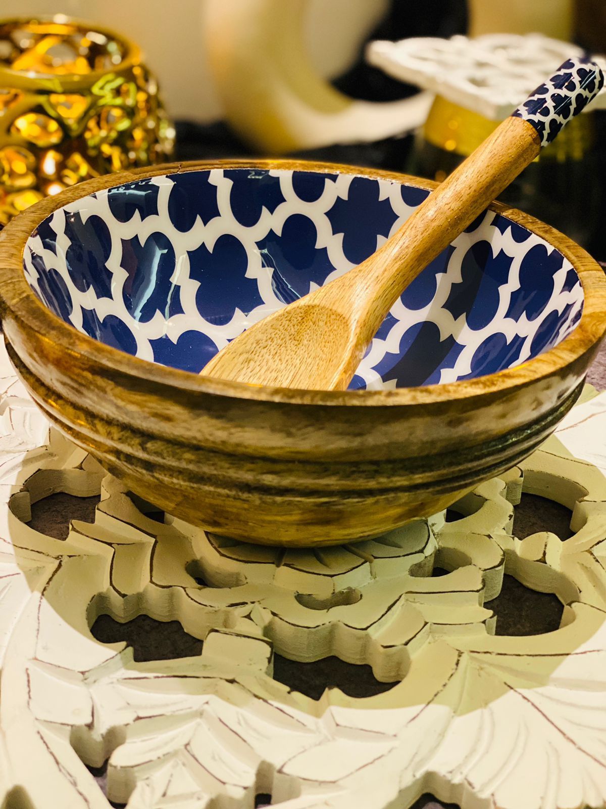 Aqua Blue, Designer Bowl and Spoon