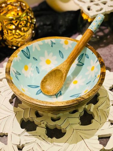 Kitchen Designer Bowl and Spoon with Unique Boundary Design