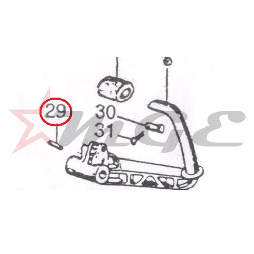 Vespa PX LML Star NV - Pin For Rear Brake Pedal - Reference Part Number - #S-8818
